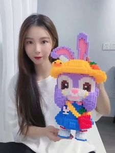 Blok Binaan Stella Lou Backpack Building Block Cute Cartoon Micro Bricks Toy Kids Educational Model