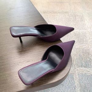 Free Shipping European-Style Fashionable Design Elegant Pointed-Toe High Heels 2026 Autumn New Collection Stylish And Attractive Slippers
