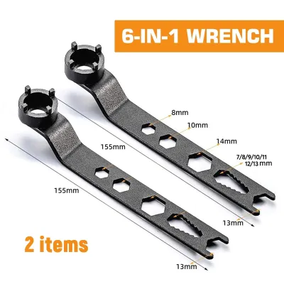 Four Jaw Angle Grinder Wrench High Strength Universal Spanner Adjustable Disassembly Repair Tools