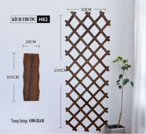 [Xuất Khẩu] Kệ gỗ treo cây ban công chung cư nhiều kích thước R60cmx C200cm - Hàng Rào Gỗ Treo Tường Cây Hoa Lá Trong Nhà Vườn Ngoài Trời - Kệ gỗ treo tường kệ trang trí giá gỗ thông treo tường trang trí ban công ngoại thấ