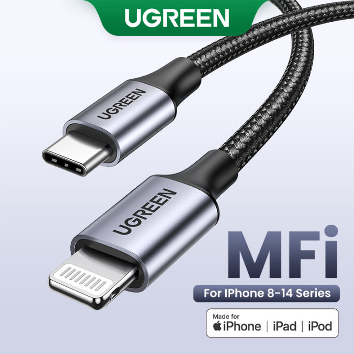 Cáp sạc UGREEN MFI USB C - Lightning - Chứng nhận MFi, tương thích ...