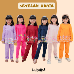 Setelan Anak Cewek Rania Lucuna Junior Mix Warna Size 2-10 Tahun