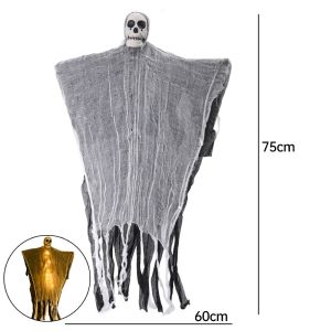 Trang trí Halloween treo ma với ánh sáng kinh dị bố trí đạo cụ gạc Đen sọ ma Halloween ngoài trời deocrative đồ trang trí treo