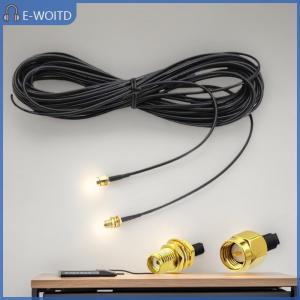 【E-WOITD】 1ชิ้น5เมตร RF ขยายสายแปลงสายป้อนทองแดง SMA ไปยังตัวเชื่อมต่อ SMA เราเตอร์ RG174สายขยายเสาอากาศ