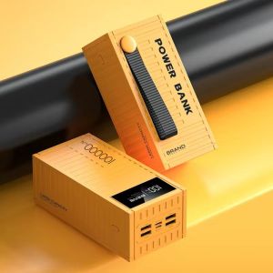Rocham power bank original asli SUPER CHARGE 66W 4 kabel internal 4 port USB untuk pengisian daya cepat HP yang tahan lama Baterai eksternal Kepala berkapasitas super besar untuk semua ponsel cerdas power bank awet tahan lama