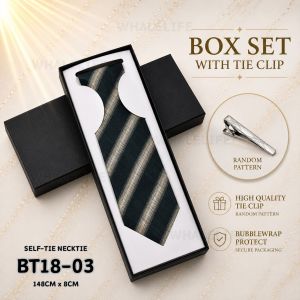 8CM * Premium Self-tie Necktie Hand Made Business Tie Premium Polyester Necktie Box Set Gift Set