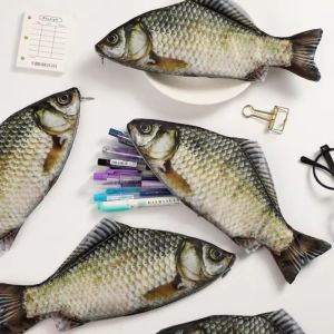 New Cute Small Fish Crucian Pencil Case Versatile and Funny Creative Storage Bag Friends Gift