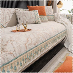 ผ้าคลุมโซฟาแบบรวมทุกอย่างหรูหราเบาๆ