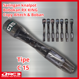 Saringan Knalpot Bahan Copy Altech & Boban RX-King Bobokan Tipe C20 C20RR C39 C33 C17 C15 NUKLIR
