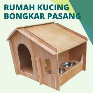 istana mewah ru.ah kucing knockdown bongkar pasang ukuran besar