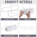 Paper Towel Holder for Wire Shelving 5'' D x 12'' W x 4.5'' H Hanging Paper Towel Holder Wire Shelf Accessories for Camp Dorm Laundry Room Stove Kitchen(Silver). 