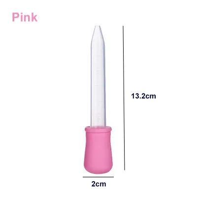 HOMSA 5ml Baby Feeding Dropper Squeeze Juice Dispenser Anti Choking Silicone Plastic Feeder