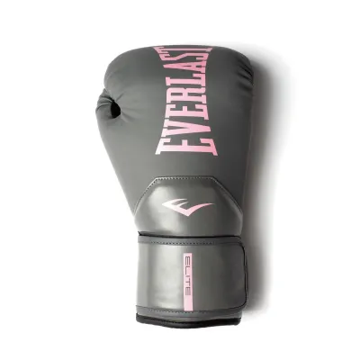 Everlast Unisex Adults Elite 2 Training Gloves (Grey/Pink) - Sports Direct