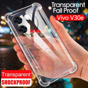Casing Vivo V30e Silikon Mewah Bening Anti Jatuh Crack Design Soft Case Handphone
