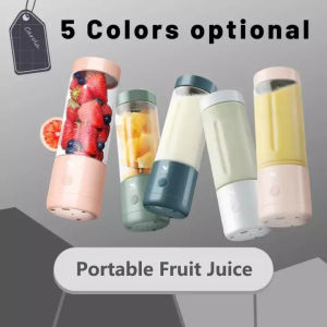 HKStorage Midea 500ml 4 Blade Powerful Portable Fruit Juice Cup USB Blender Rechargeable Juicer Hand Mixer 45 seconds quick Juicing