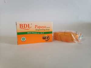 SABUN PAPAYA / SABUN BDL PAPAYA / SABUN TRANSPARAN YANG MEMBERSIKAN WAJAH DARI KOTORAN DEBU DAN MAKE UP  90 GRAM