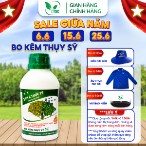 Phân Bón BO KẼM Thụy Sỹ Hạn Chế Rụng Hoa Trái Non Lá Xanh Mướt Dày Lá Trái Bóng Đẹp - Chai 500ml