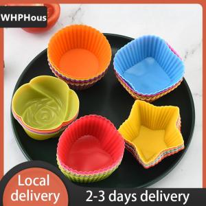 [COD] WHPHous Ship within 24 hours 7pcs lot Silicone Cake Cup Round Shaped Muffin Cupcake Baking Molds Home Kitchen Cooking Supplies Cake Decorating Tools