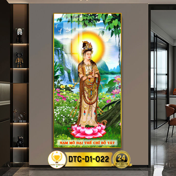 Tranh Phật Treo Tường Tráng Gương Đại Thế Chí Bồ Tát Đứng CHÂN THIỆN MỸ ...