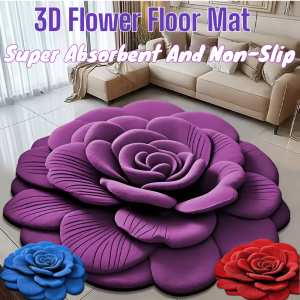 3D Flower Floor Mat Household Stable And NonSlip Floor Mat Diatomite Carpet Flower Floor Mat