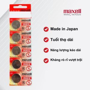 Hàng Xịn - Pin Cmos CR2016 3V Maxell Smartkey Xe Khóa Cửa Cân Máy Tính Đồ Chơi Thiết Bị Y Tế Đồng Hồ Đeo Tay