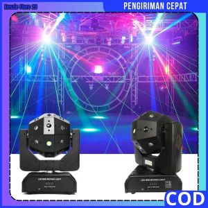 COD GVT Lampu Proyektor Disco Ball Moving Head 16 LED DMX512 RGB 120W 220V - GV120 / lampu sorot disko otomatis warna warni LED 3 in 1 sensor suara ball meriahkan panggung super terang outdoor anti air waterproof berputar Promo pengiriman cepat viral top