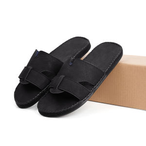 Dép da nam cao cấp Đế 2cm đúc nguyên khối siêu nhẹ may xung quanh chắc chắn 🔹Mã Sản Phẩm:X-06 XÁM