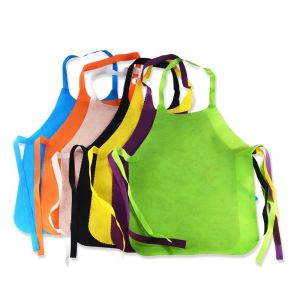 NOBLELUX 10Pcs Non Woven Disposable Aprons Household Cleaning Anti-fouling Disposable Bib Solid Color Restaurant Barbecue Apron Restaurant Home Supplies