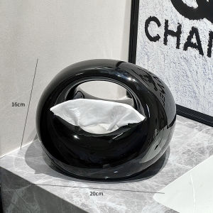 Sincecu Creative Handbag Tissue Box Ceramic Napkin Box Living Room Light Luxury Coffee Table Decoration Tissue Box