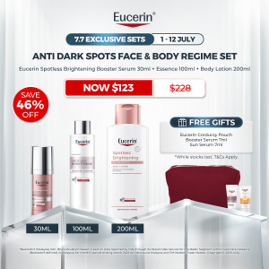 Eucerin Anti Dark Spots Face & Body Regime Set | Brightening Booster Serum 30ml + Essence 100ml + Body Lotion 200ml