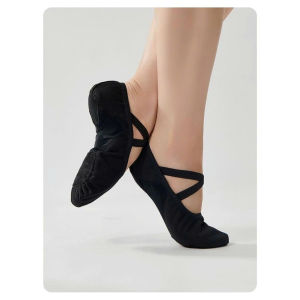 [ Combo 2]  Giày Múa Ballet Co Giãn 360 Độ Đế Mềm Đệm Lót 2 Điểm Trợ Lực Tập Múa Ba Lê Yoga Biểu Diễn Thi Đấu Bale