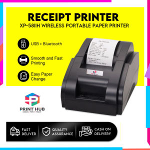 Heavy Duty Thermal Receipt Printer 58mm - BT/USB Connectivity Kitchen Printer Free Paper Included