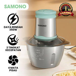 SAMONO 300W Food Chopper Kaca 2L Food Processor Multifungsi MPASI Penggiling Daging Sayur 2 Speed SW-C300