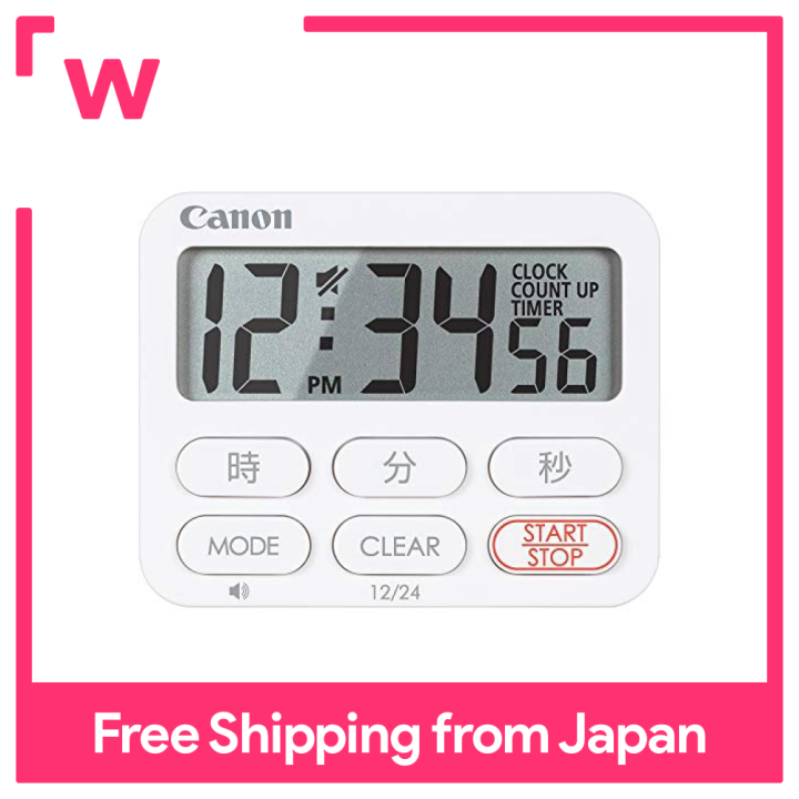 Canon Clock Timer Kitchen Timer Antibacterial Magnet Large LCD White CT ...