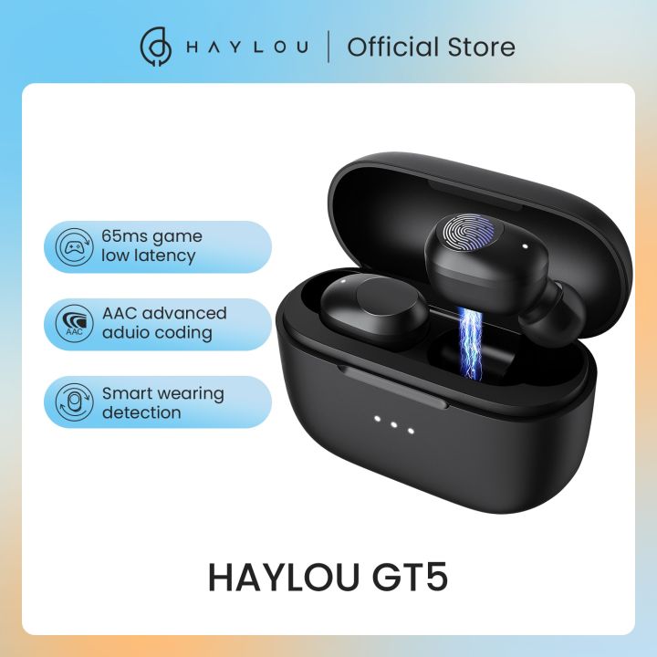 Haylou GT5 Touch Control Wireless Charging TWS Bluetooth Earphones AAC ...