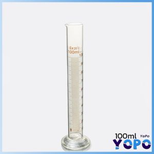 YoPo Glass Measuring Cylinder 5ml/10ml/25ml/50ml/100ml Laboratory Measure Tube