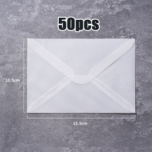 50Pcs White Transparent Envelope Used For Wedding Invitations
