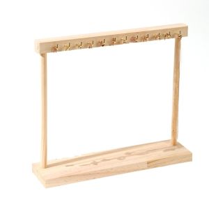 NEXASHOP Solid Wood Necklaces Easel 12 Hooks Removable Display Stand Large Bracelet Display Board Set Up Stalls