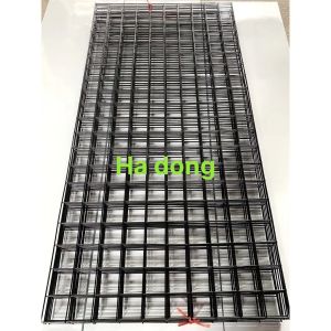 Khổ ( 50cm x 100cm - Ô lưới rộng 3cm ) Lưới sắt Màu Đen ô vuông treo phụ kiện đồ trang trí chất lượng