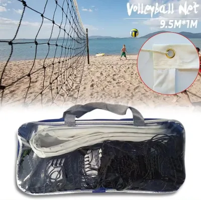 Volleyball Net Original International Match Volleyball Net Standard Official Size Volleyball Net Ordinary Game Specific Beach Sports Indoor Outdoor Portable Training Net 950*100cm