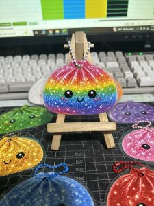 SQUISHY DESIGN LAMINATED KEYCHAIN