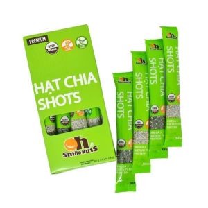 Hạt Chia Shots Hữu Cơ Peru 80g – Giàu Omega 3 Canxi Chất Xơ – Gói Nhỏ Tiện Dụng Dễ Mang Theo