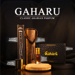 [GAHARU] - MINYAK WANGI GAHARU ASLI - GRATIS GELANG GAHARU & ALKAFF MISWAK - 6ML
