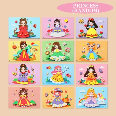 2 In 1 DIY EVA Foam Sticker Art Craft Coloring Painting Educational Toys 立体贴画 Mainan Pelekat 3D