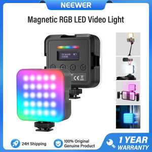 NEEWER Đèn video RGB từ tính Đèn camera LED đủ màu 360° có chân đế để bàn CRI 97+ 2500K-8500K RGB61