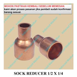 SOCK REDUCER AC TEMBAGA / SOCK PIPA TEMBAGA / SOCK REDUCER 1/2 X 1/4