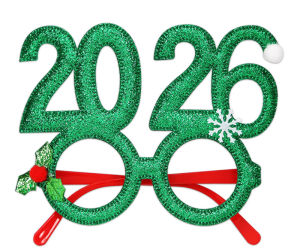 Dizoey 20PCS 2026 New Year Christmas Glasses for Xmas Holiday Funny Creative Eyeglasses Eye Wear Home Party Decoration Supplies Gifts