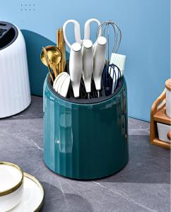 "Local Stock" Toothbace Kitchen Utensil Holder Large Utensil Crock with Bottom Slot for Draining 360° Rotating Stable Cooking Utensil Holder for Kitchen Counter Farmhouse Decor