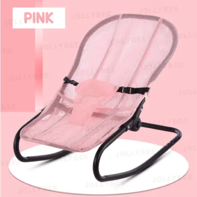 [READY STOCK] JOLLYBEE Baby Rocker Bouncer Chair Foldable Adjustable Rocking Chair Infant-to-Toddler Buaian Lantai Bayi