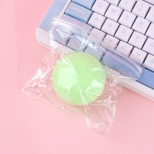 GENENIC Soft Coconut Oil Squishy Ball Transparent Blue Ball Quick-rebound Squeeze Toy Gift Slow Rising Crispy Handmade Ball For Kids Adults